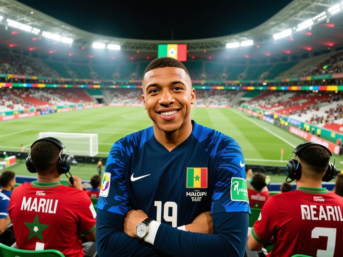 姆巴佩现身非洲杯赛场，观战摩洛哥对阵马里  第1张